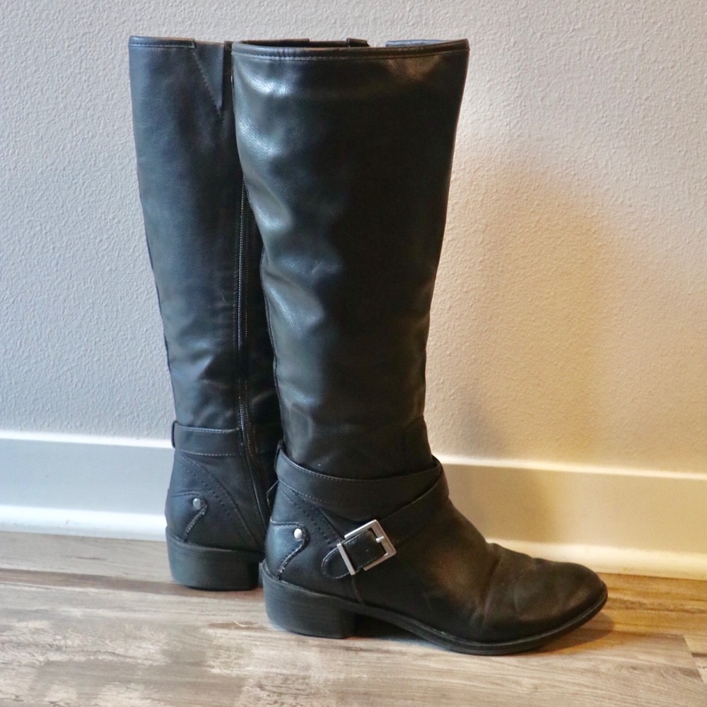 Black Knee High Boots